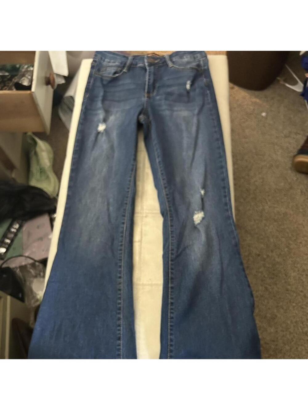 Dollhouse Y2K flare jeans, Size 3/4 #denim #flared #distressed #Y2K